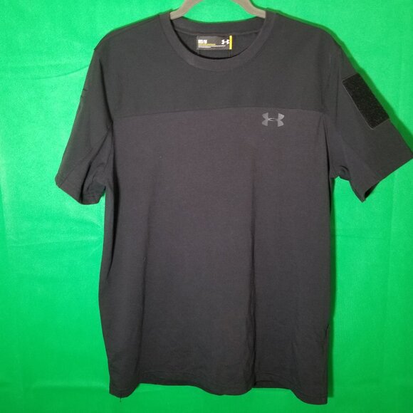 Under Armor Tactical Ridge Reaper Shirt Black Medium Loose Law Enforcement Patch - Picture 1 of 9